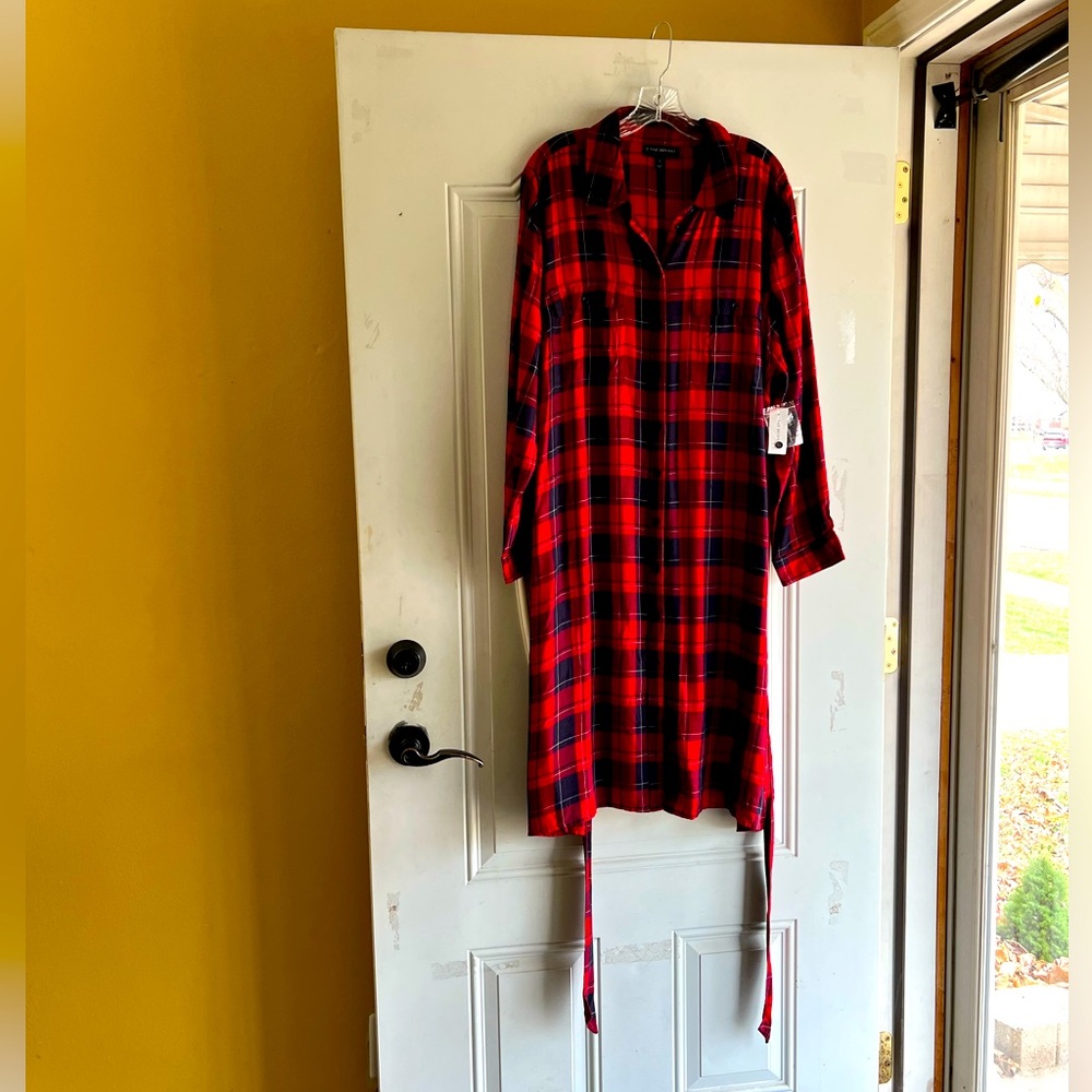 New-NWT-Lane Bryant long plaid top size 18